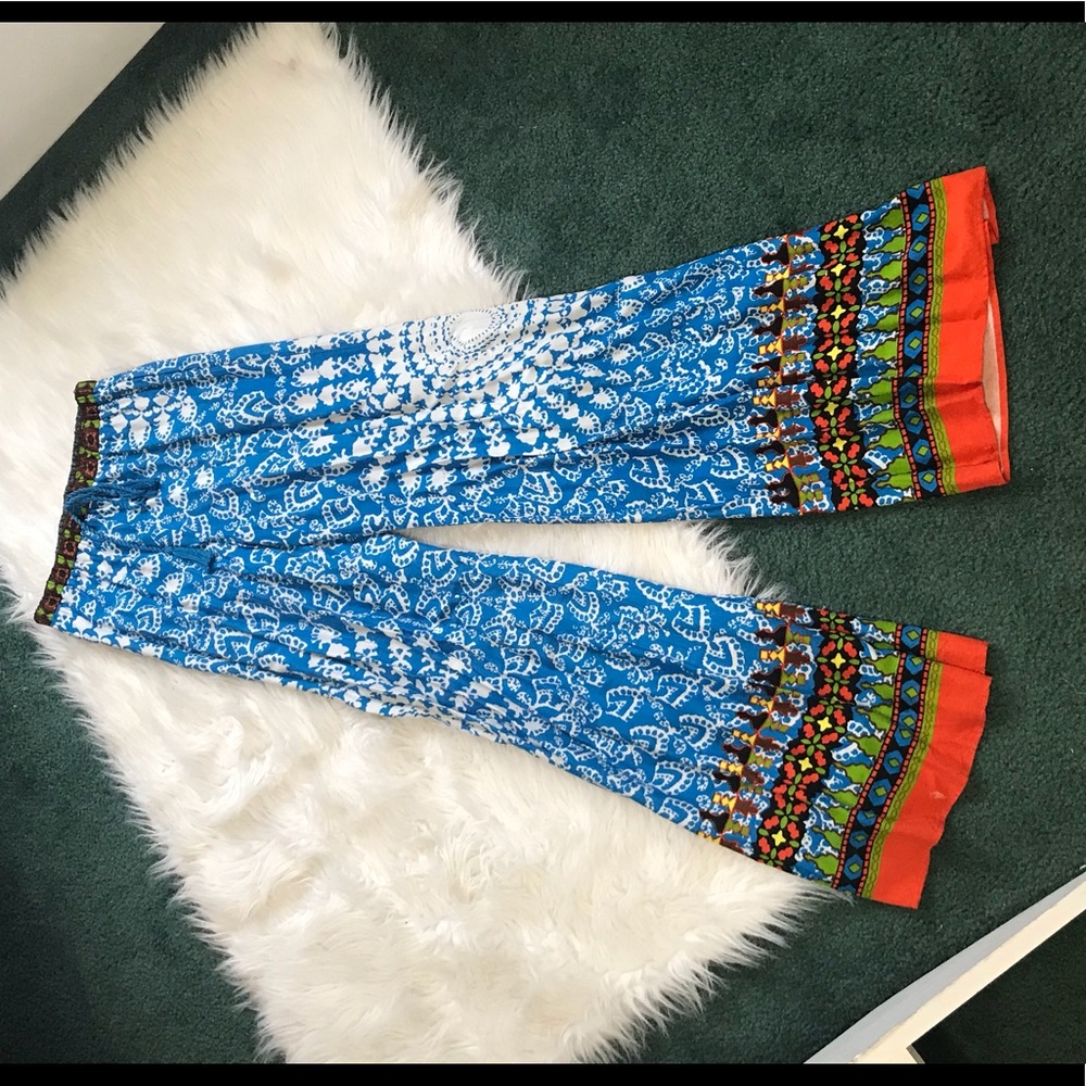 boho flare leg pants